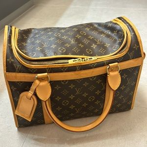 Pet Carrier - LOUIS VUITTON Sac Chien 50 - Hand Bag Monogram Leather/Travel Bag